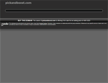 Tablet Screenshot of pickandboost.com